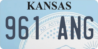 KS license plate 961ANG