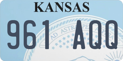 KS license plate 961AQQ