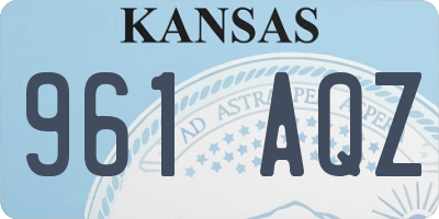 KS license plate 961AQZ