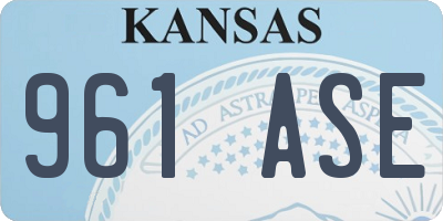 KS license plate 961ASE