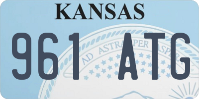 KS license plate 961ATG