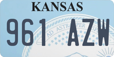 KS license plate 961AZW