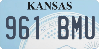 KS license plate 961BMU