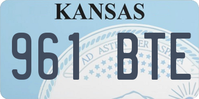 KS license plate 961BTE