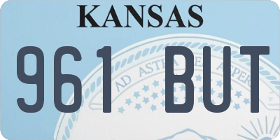 KS license plate 961BUT