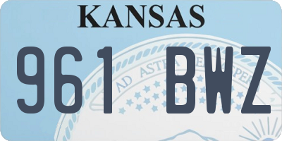 KS license plate 961BWZ