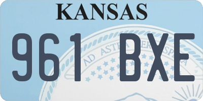 KS license plate 961BXE