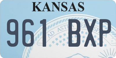 KS license plate 961BXP