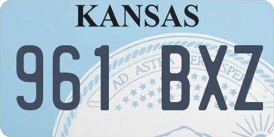 KS license plate 961BXZ