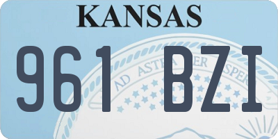 KS license plate 961BZI