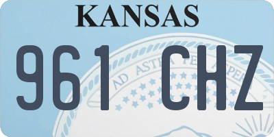 KS license plate 961CHZ