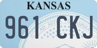 KS license plate 961CKJ
