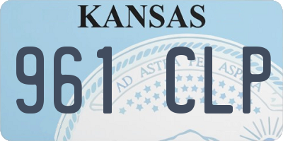 KS license plate 961CLP