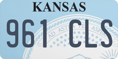 KS license plate 961CLS