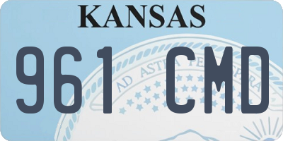 KS license plate 961CMD