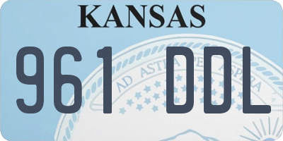KS license plate 961DDL