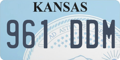 KS license plate 961DDM