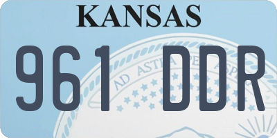 KS license plate 961DDR