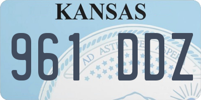 KS license plate 961DDZ