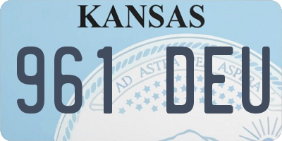 KS license plate 961DEU