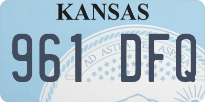 KS license plate 961DFQ