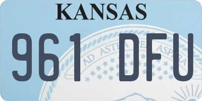 KS license plate 961DFU