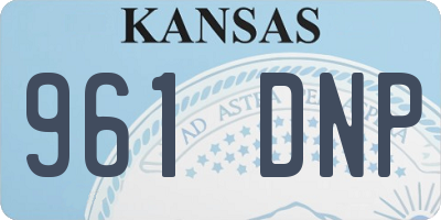 KS license plate 961DNP
