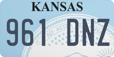 KS license plate 961DNZ