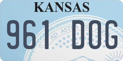 KS license plate 961DOG