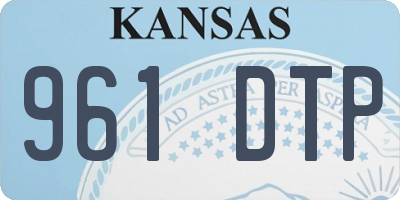 KS license plate 961DTP