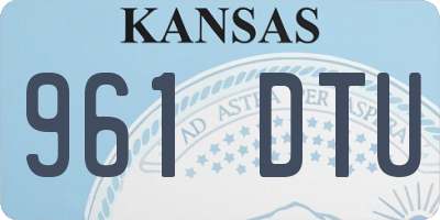 KS license plate 961DTU