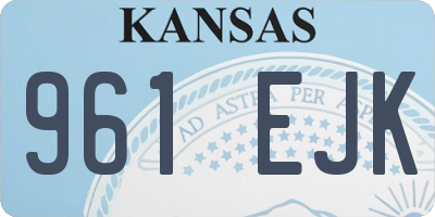 KS license plate 961EJK