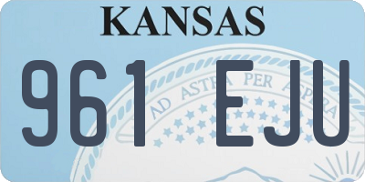 KS license plate 961EJU