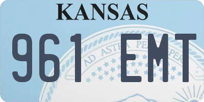 KS license plate 961EMT