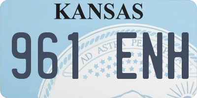 KS license plate 961ENH