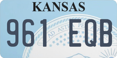 KS license plate 961EQB