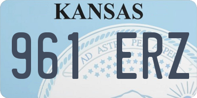 KS license plate 961ERZ