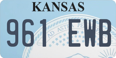 KS license plate 961EWB