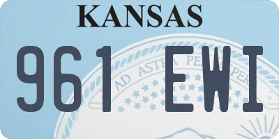 KS license plate 961EWI