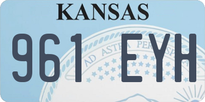KS license plate 961EYH