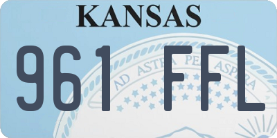 KS license plate 961FFL