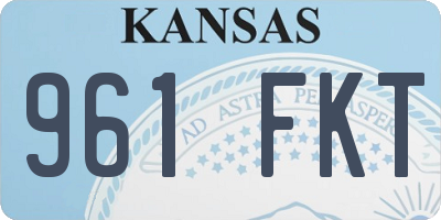 KS license plate 961FKT