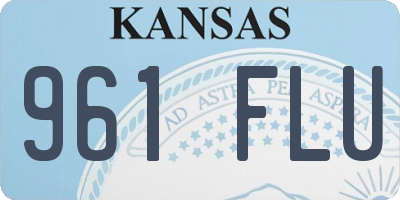 KS license plate 961FLU