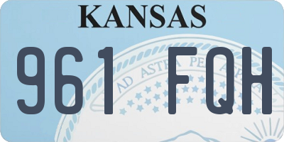 KS license plate 961FQH