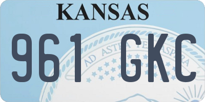 KS license plate 961GKC