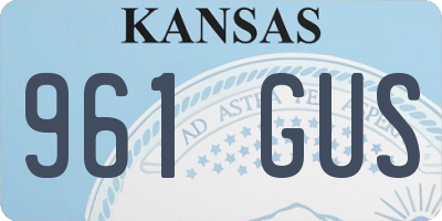KS license plate 961GUS