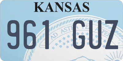 KS license plate 961GUZ