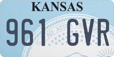 KS license plate 961GVR
