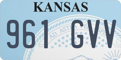 KS license plate 961GVV