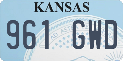 KS license plate 961GWD
